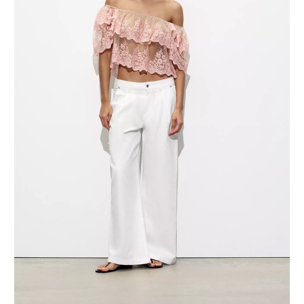 Zara Embroidered Lace Top!